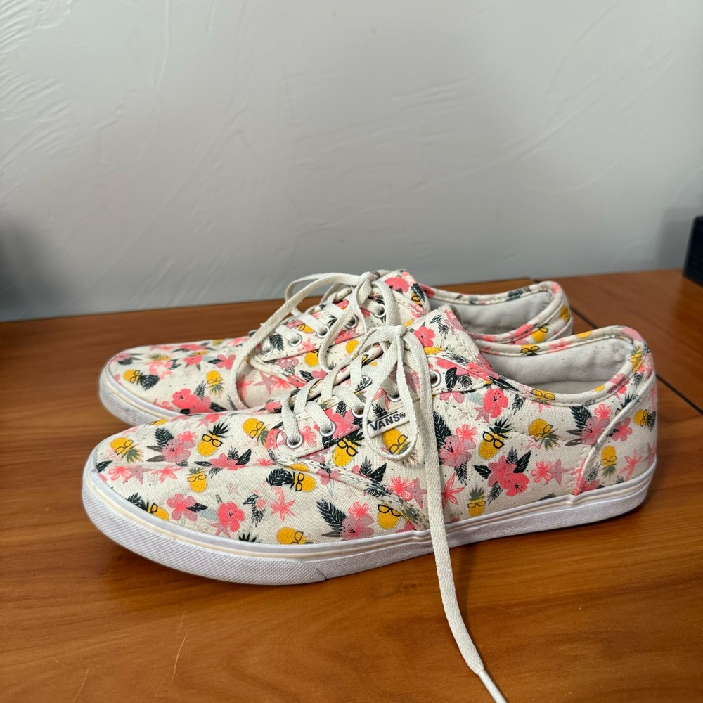 Vans Doheny Canvas Lace Up Sneaker Shoe Pineapple Floral Hawaiian Print Beachy 9